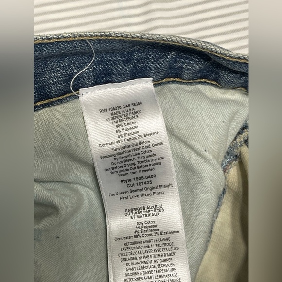 Current/Elliott The uneven original straight floral jeans - Picture 11 of 11